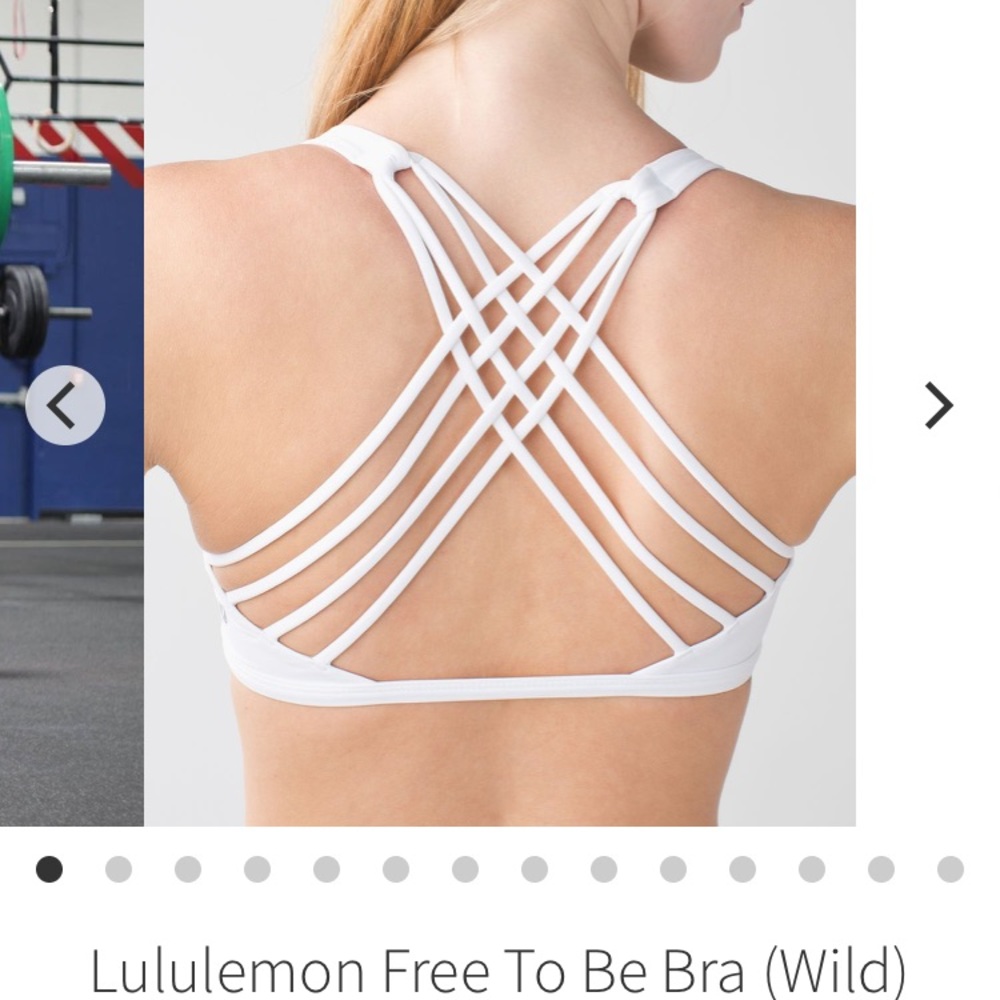 SOLD***Lululemon Free To Be Bra Wild White Size 4